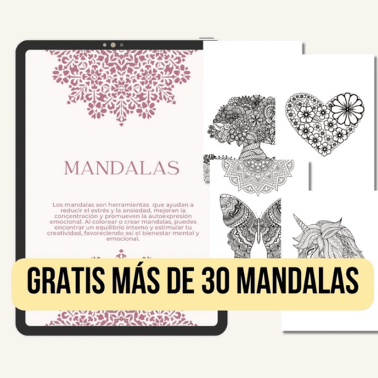 Diario de gestión de la Ansiedad + Mandalas de 🎁 (74 páginas)